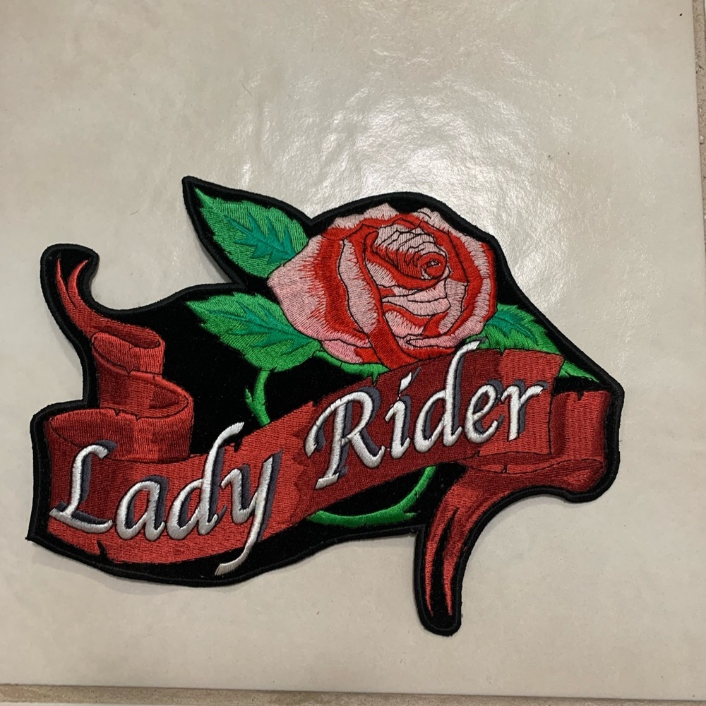 Biker Patch, “Lady Rider”, 9” X 8” NWT
